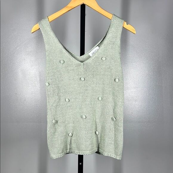 Jo+Co Elegant Green Knit Tank Top - Picture 1 of 6
